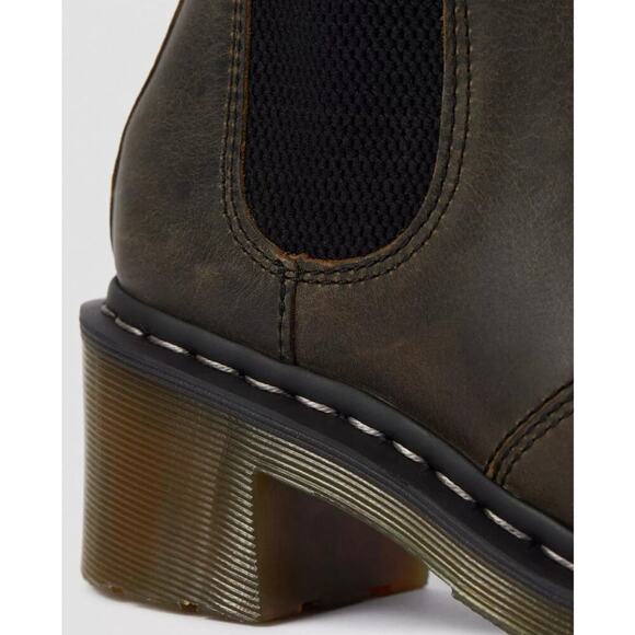 Dr. Martens Distressed Brown Ankle Booties - Picture 4 of 11